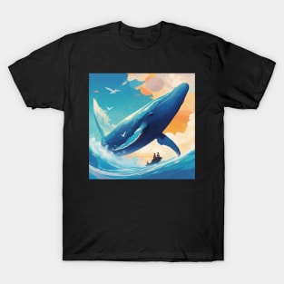 Beautiful Whale Art T-Shirt